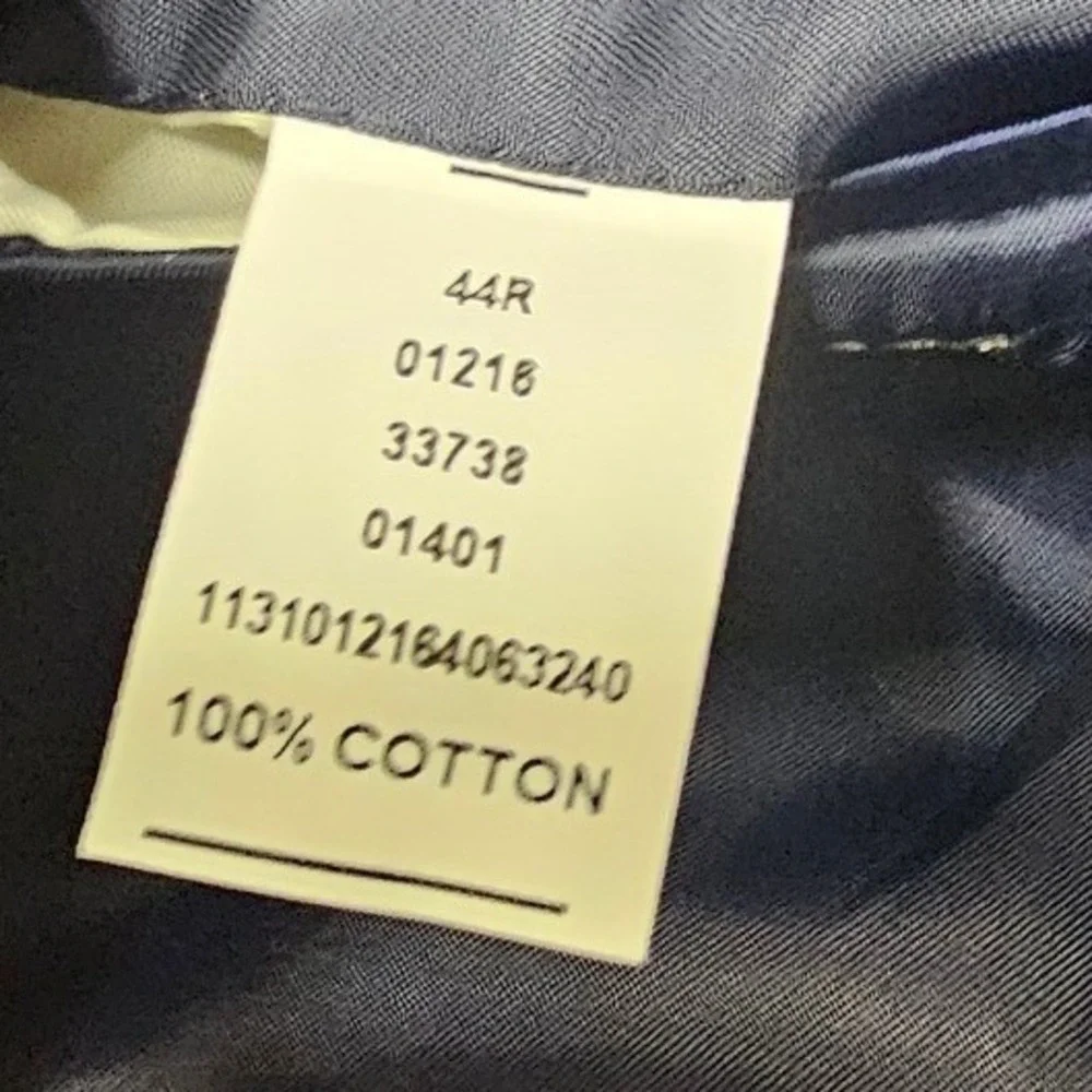 Jos. A. Bank Mens Navy White Plaid Two Button Blazer Sport Coat Jacket